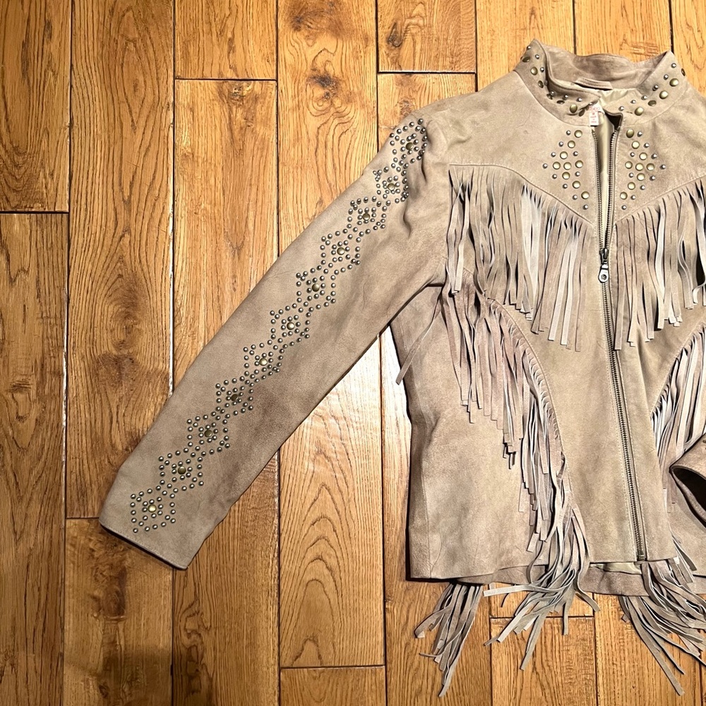 Reba Goat Leather Western Detailed Jacket